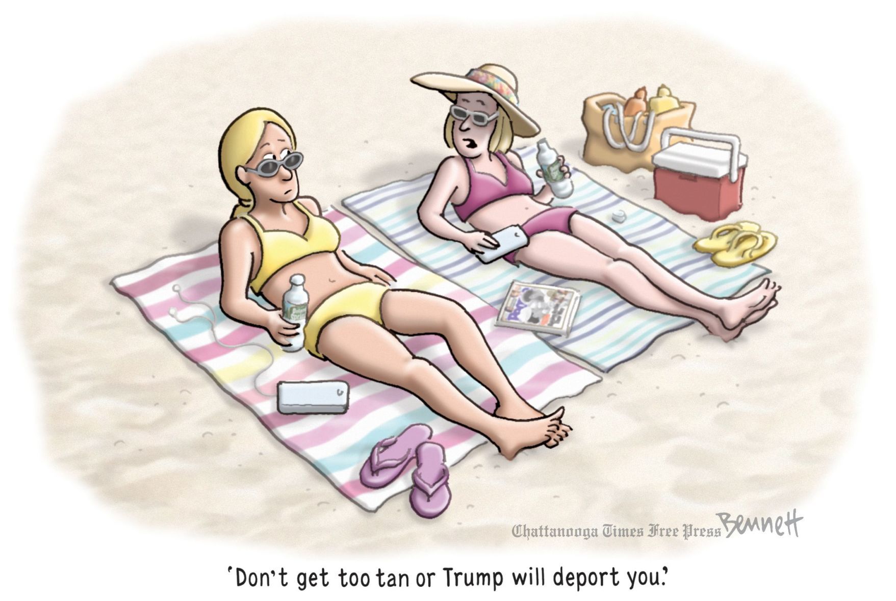 Bennett editorial cartoon